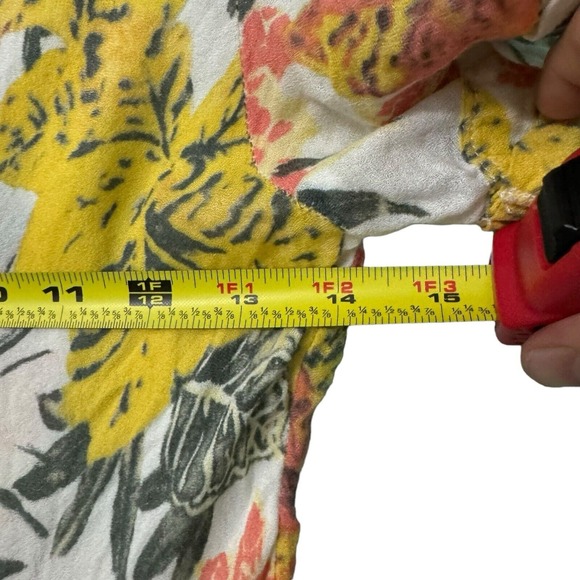 Free People 4 Tropical Floral Boho Cutout Tie Front Part Time Lover Mini Dress - Picture 10 of 11